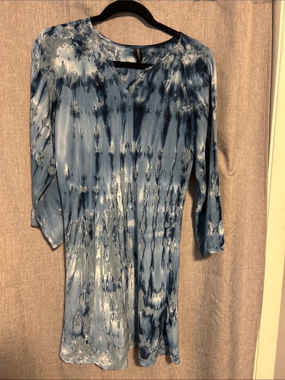Sacred Threads Blue Tie-Dye Tunic Top